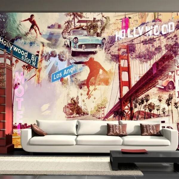 Fotobehang - Hollywood, Miami, Los Angeles