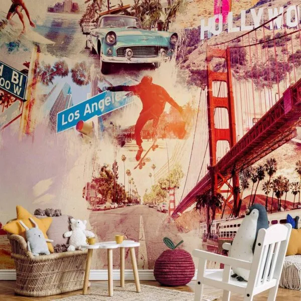 Fotobehang - Hollywood, Miami, Los Angeles