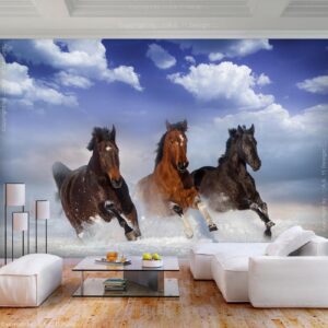 Fotobehang - Horses in the Snow