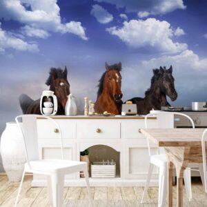 Fotobehang - Horses in the Snow