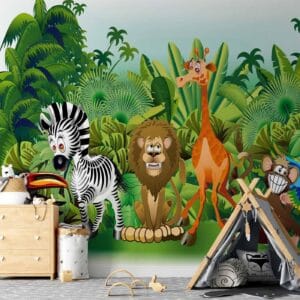 Fotobehang - Jungle Animals