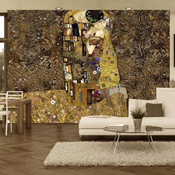 Fotobehang - Klimt inspiration: Golden Kiss