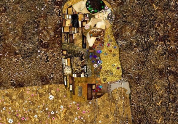 Fotobehang - Klimt inspiration: Golden Kiss