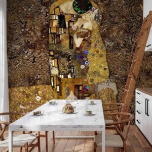 Fotobehang - Klimt inspiration: Golden Kiss