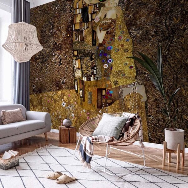 Fotobehang - Klimt inspiration: Golden Kiss