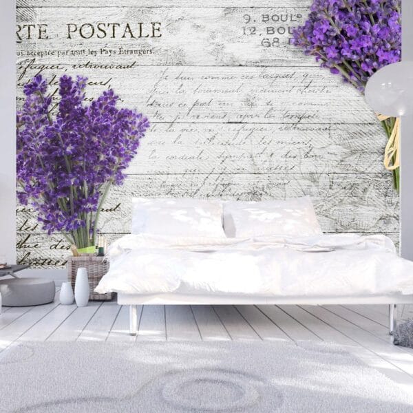 Fotobehang - Lavender postcard