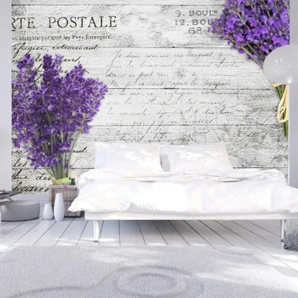 Fotobehang - Lavender postcard