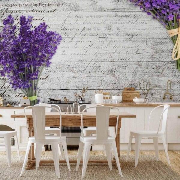 Fotobehang - Lavender postcard