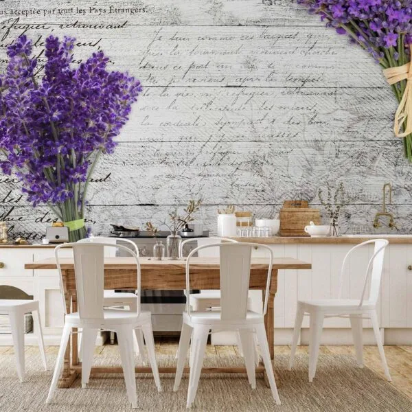 Fotobehang - Lavender postcard