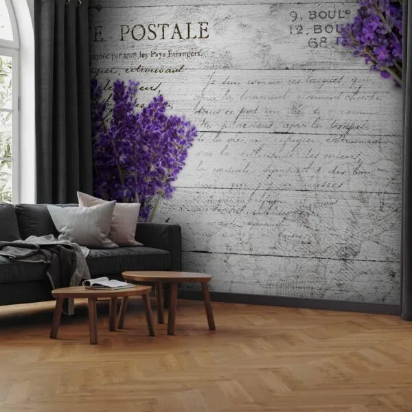 Fotobehang - Lavender postcard