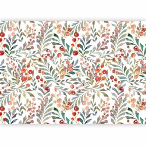 Fotobehang - Leaves of Red Berries