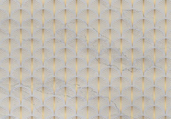 Fotobehang - Linear Pattern With Gold
