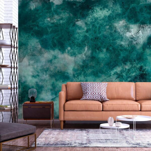 Fotobehang - Malachite respite - modernist abstract background with texture