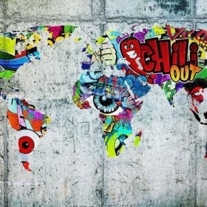 Fotobehang - Map - Graffiti