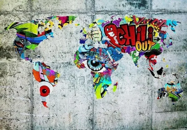 Fotobehang - Map - Graffiti