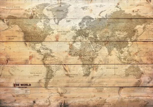 Fotobehang - Map on Boards