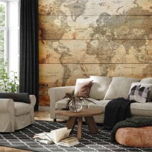 Fotobehang - Map on Boards