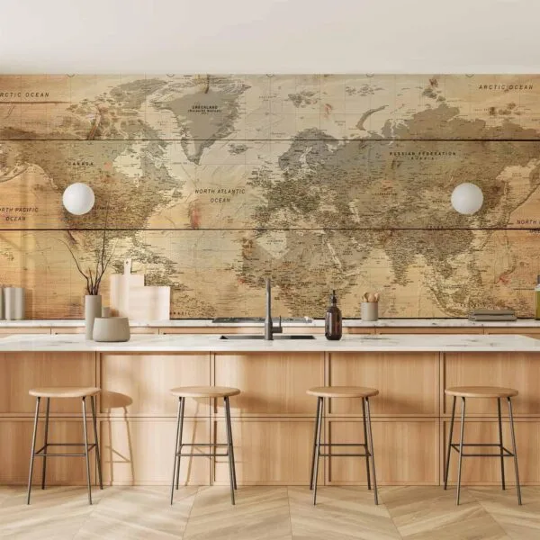 Fotobehang - Map on Boards