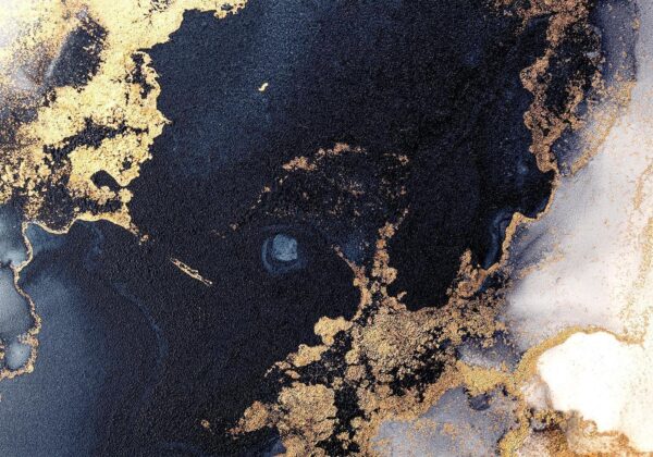 Fotobehang - Marble and Garnet - Abstract Textured Pattern Inspired by a Starry Sky