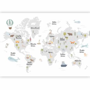 Fotobehang - Minimalist Map for Children's Room