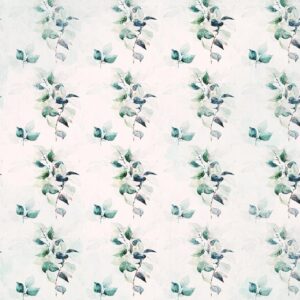 Fotobehang - Mint green nature - solid floral pattern with green leaves