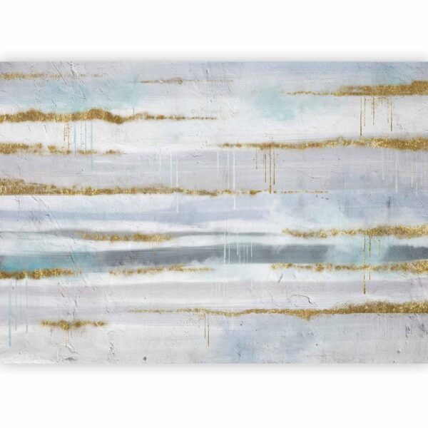 Fotobehang - Modernist background - abstract stripes pattern with gold patterns