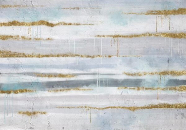 Fotobehang - Modernist background - abstract stripes pattern with gold patterns