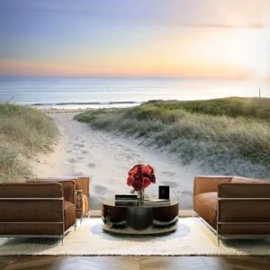 Fotobehang - Morning walk on the beach