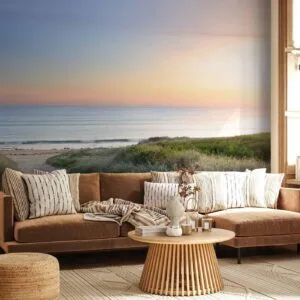 Fotobehang - Morning walk on the beach