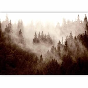 Fotobehang - Mountain Forest (Sepia)