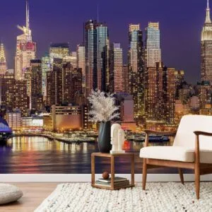Fotobehang - NYC: Night City