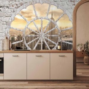 Fotobehang - New York: A View through the Window