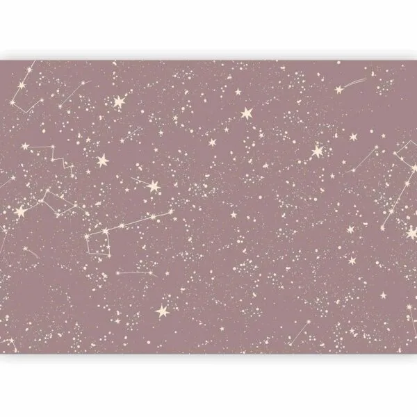 Fotobehang - Night Sky - Artistic Constellations and Stars in Pastel Shades