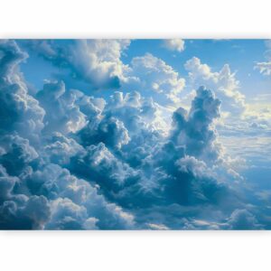 Fotobehang - Ocean in the Air: Waving Clouds Reflecting Morning Light