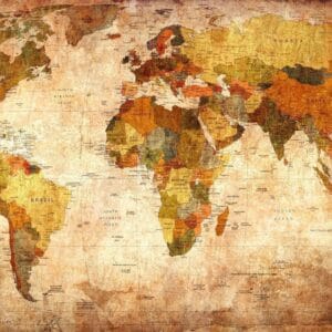 Fotobehang - Old World Map