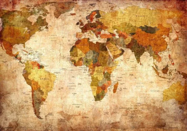 Fotobehang - Old World Map