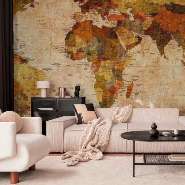 Fotobehang - Old World Map