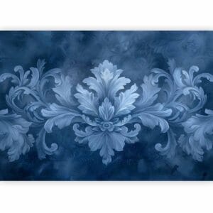 Fotobehang - Ornament in Blue and Cool Colors Dark Blue Decoration