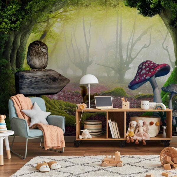 Fotobehang - Owlish corner