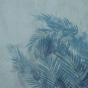 Fotobehang - Palm Trees in Blue