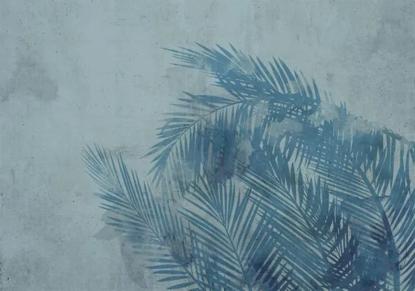 Fotobehang - Palm Trees in Blue