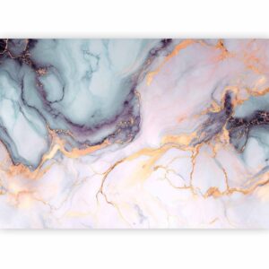 Fotobehang - Pastel Stones - Pink and Blue Marble-based Structures