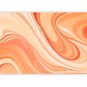 Fotobehang - Peach Abstraction - Abstraction with Smoothly Transitioning Colors in Orange Tones