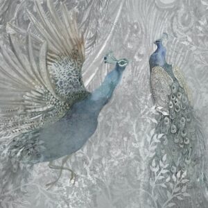 Fotobehang - Peacocks Dancing - Second Variant