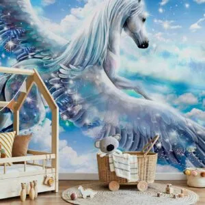 Fotobehang - Pegasus (Blue)