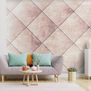 Fotobehang - Perfect cuts - geometric symmetrical tiled pattern with pattern
