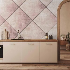 Fotobehang - Perfect cuts - geometric symmetrical tiled pattern with pattern