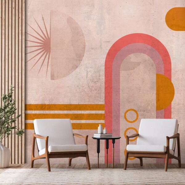 Fotobehang - Pink Arcs
