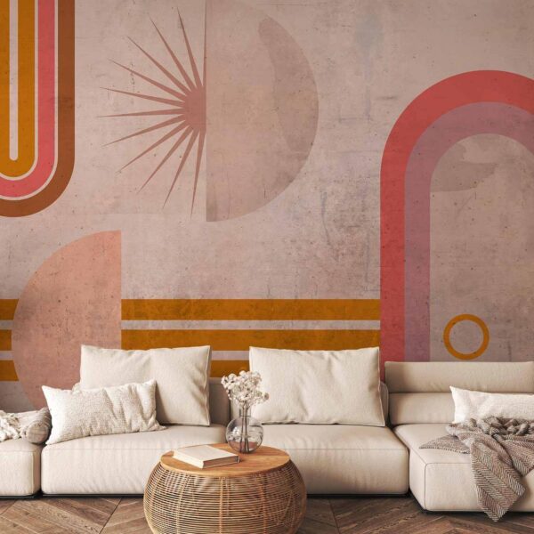 Fotobehang - Pink Arcs