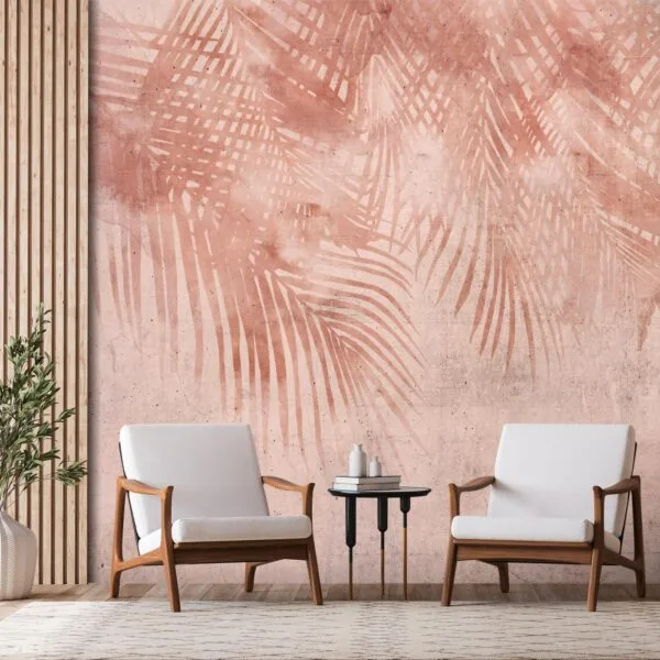 Fotobehang - Pink Palm Trees
